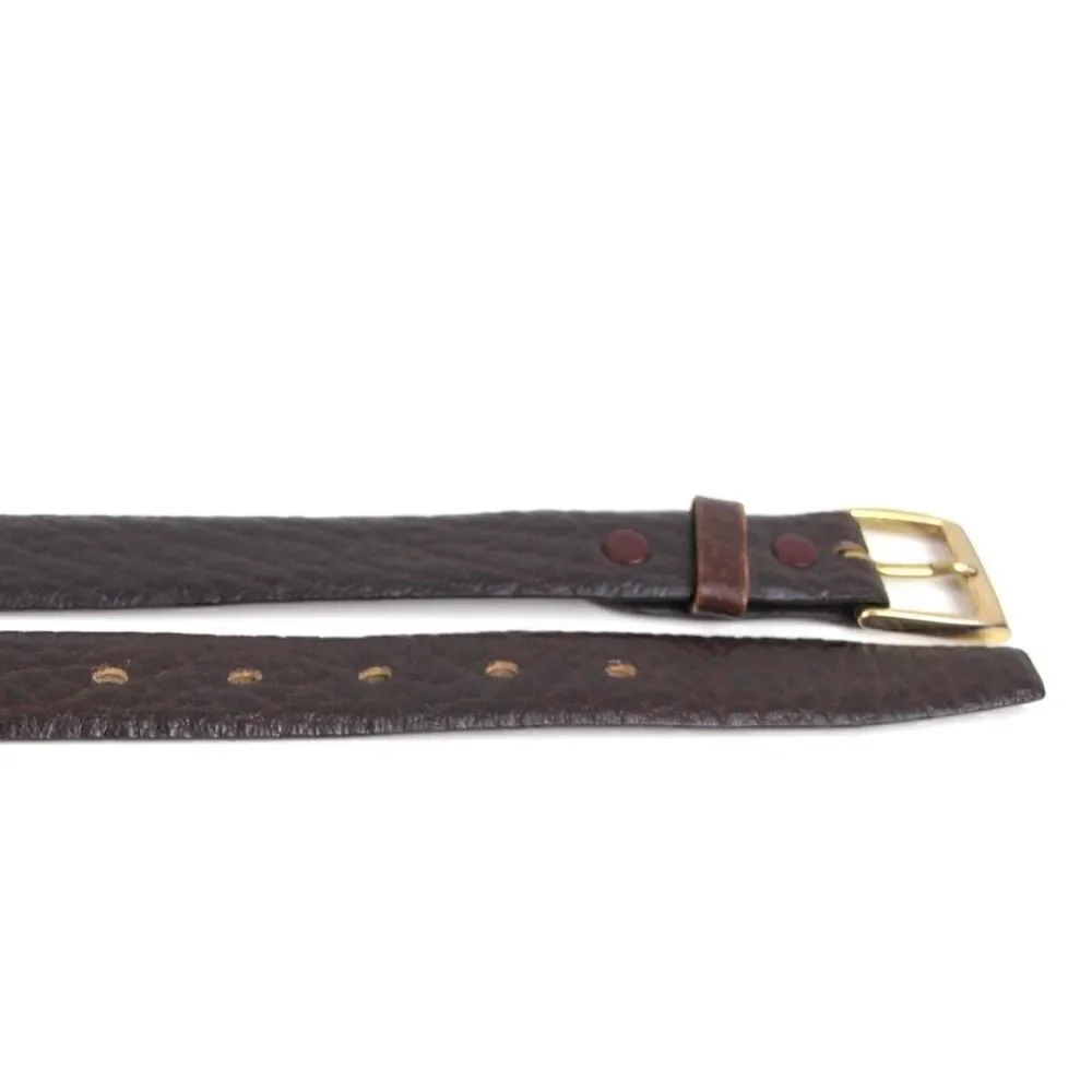 VTG GETCHI GOAT BROWN GENUINE LEATHER 7/8